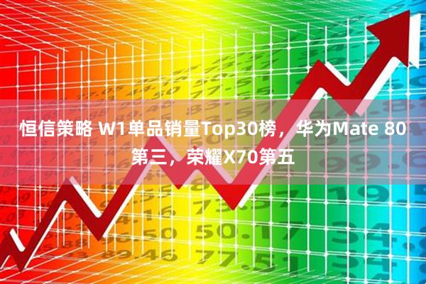 恒信策略 W1单品销量Top30榜，华为Mate 80第三，荣耀X70第五